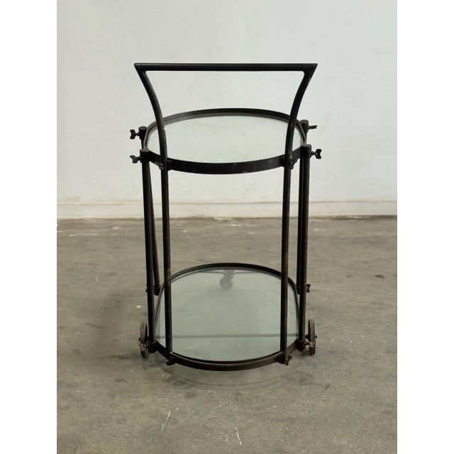Black 1960s Patinated Iron Bar Cart For Sale - Image 8 of 12