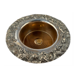 1960s Vintage Silver Plated Vintage Wine Bottle Coaster