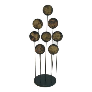 1970s Mid-Century Modern Style Brutalist Metal Sculpture For Sale