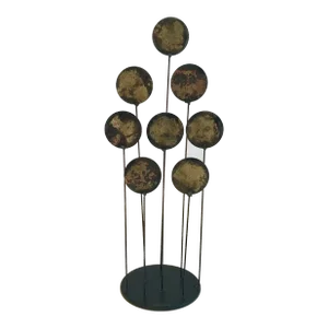 1970s Mid-Century Modern Style Brutalist Metal Sculpture