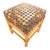 Mid 20th Century Vintage Rattan & Coconut Shell Stool / Ottoman For Sale - Image 5 of 8