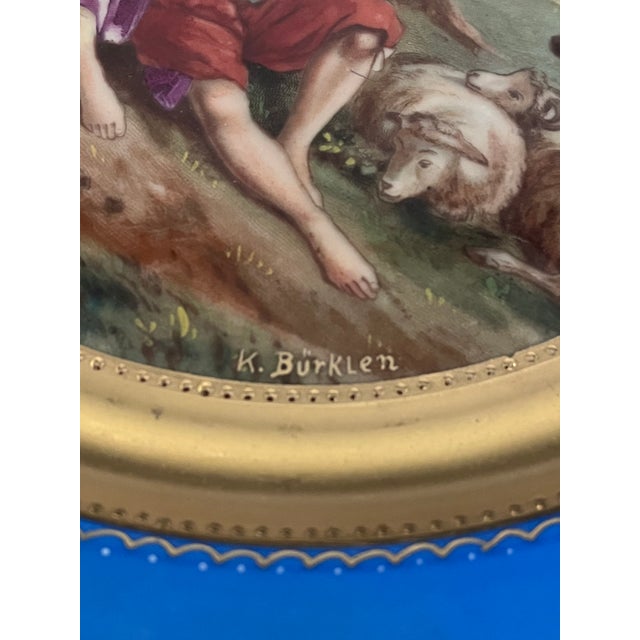 Antique 19th C. Royal Vienna Style 10.5" Cobalt & Gilt Signed Cabinet Plates - Set of 6 For Sale - Image 10 of 18