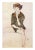 Artist: Egon Schiele Country: Austria Title: Seated girl in green blouse Medium: Offset – 23 Paper: Heavy paper 16 x 12...