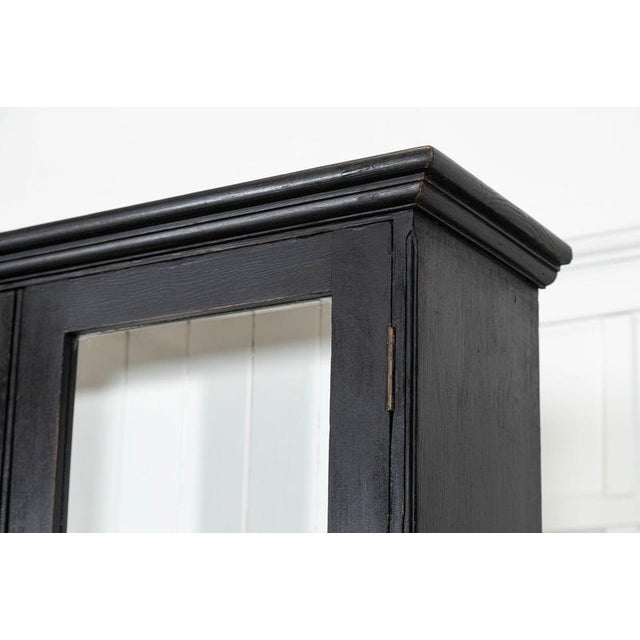 Large English Ebonised Glazed Pine Dresser, 1880s For Sale - Image 11 of 13