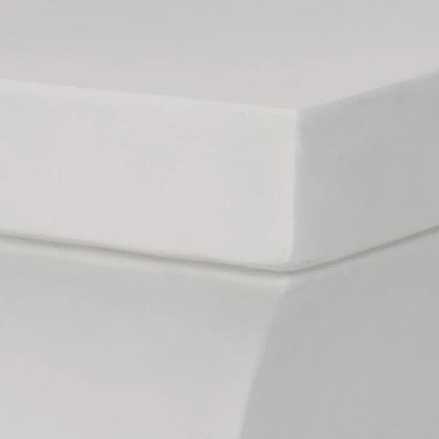 Modern Indoor & Outdoor Modern Concrete 17.7-Inch H Accent Table in Ivory For Sale - Image 3 of 6