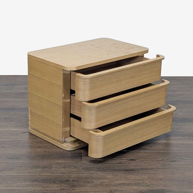 Modern Restoration Hardware Ligne Three Drawer Nightstand For Sale - Image 3 of 10