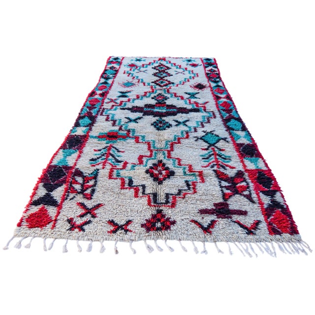 Mid 20th Century Vintage Moroccan Rug - 8'6" X 3'8" For Sale In New York - Image 6 of 10