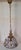 Vintage Ceiling Lamp with Purple-Brown Marbled Clear Glass Shade with on Brass Mount For Sale - Image 4 of 7