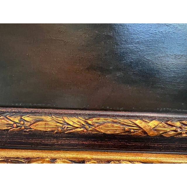 Paint Antique Italian Landscape Oil Painting Signed Rastelli, Vintage Framed Art For Sale - Image 7 of 9