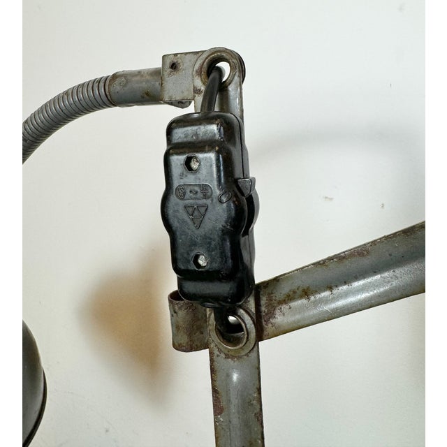 Vintage Industrial Scissor Wall Lamp from Elektroinstala, 1960s For Sale - Image 4 of 18