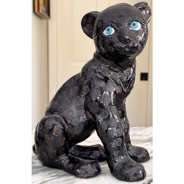 Vintage Studio Art Black Leopard Figure For Sale - Image 12 of 18