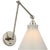 Traditional Chapman & Myers for Visual Comfort Signature Parkington Double Library Wall Light in Polished Nickel with White Glass For Sale - Image 3 of 5
