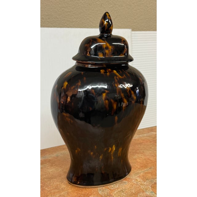 Asian Martino Interiors Glazed Ceramic Temple Jar For Sale - Image 3 of 12