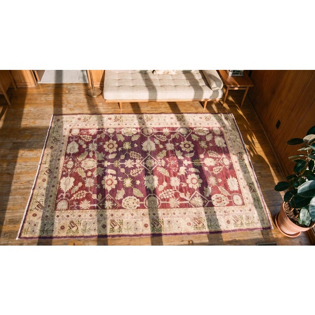 19th Century Turkish Oushak Ghiordes Carpet ( 6' x 9'5" - 183 x 267 ) For Sale - Image 13 of 15