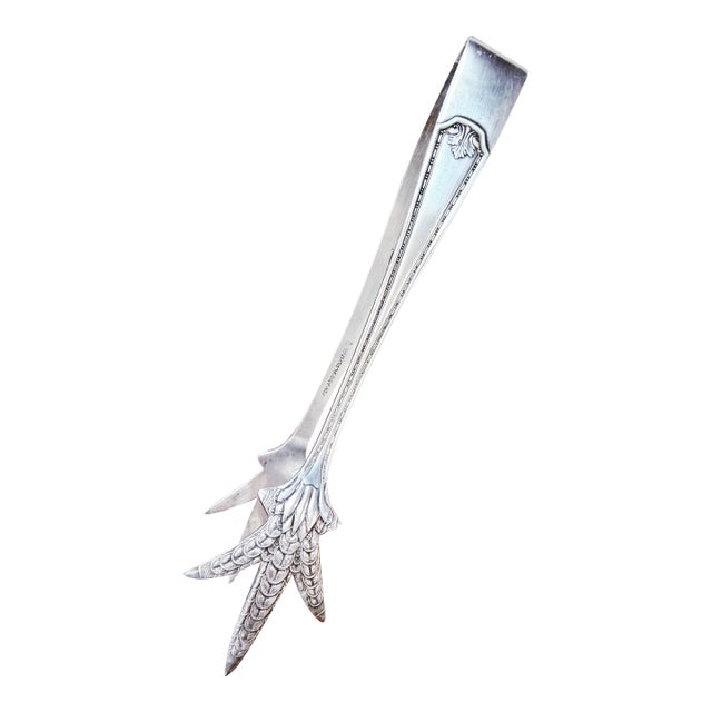 Vintage Silver Plated Pullman Company Ice Tongs For Sale