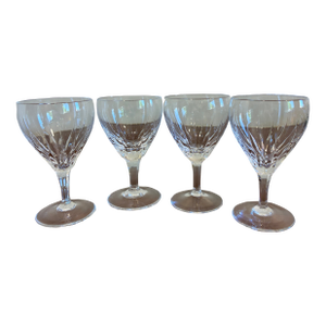 Vintage Josair Crystal Wine Glasses - Set of 4