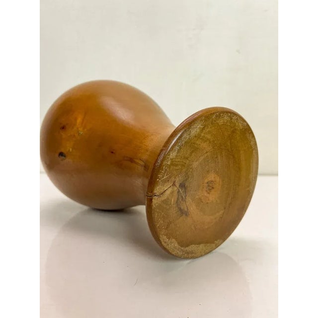 Mid-Century Turned Teak Vase, 1960s For Sale - Image 9 of 12
