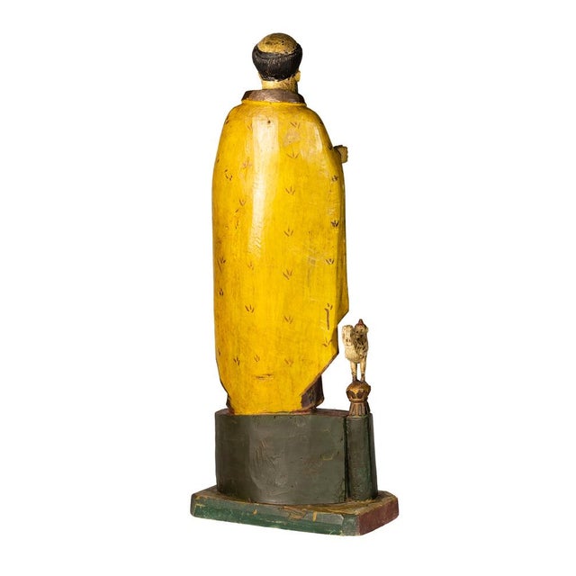 Baroque Saint Benedict Statue, Symbol of Faith & Guidance, 1980s, Wood For Sale - Image 3 of 10