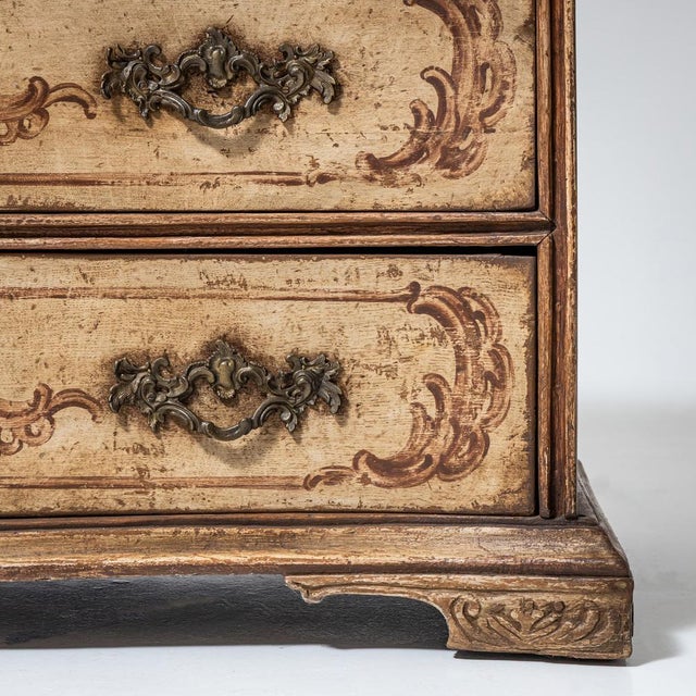 Baroque Hand-Painted Commode, 18th Century For Sale - Image 6 of 12