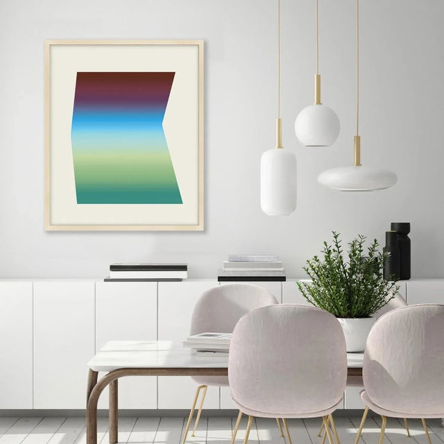 DESCRIPTION: Desert Gradient Shape by Kinley Danger, Framed Art Print Frame: Thin Walnut Meditate on this piece everyday...