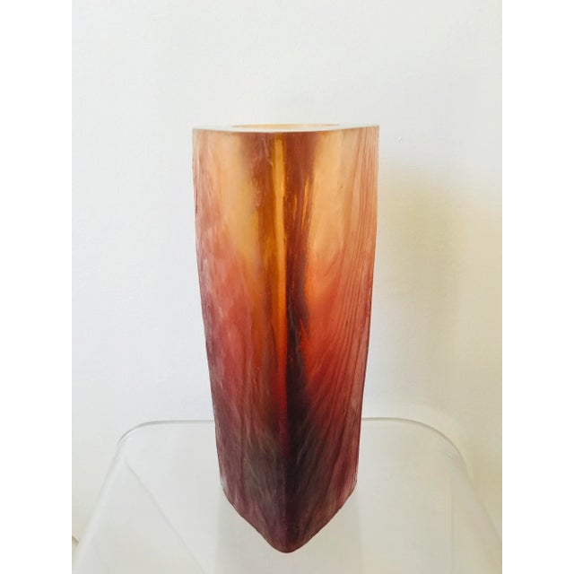 1990s Terry Balle Acrylic Resin Vase For Sale - Image 4 of 13