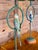 1990s Vintage Coastal Regency Verdigris Parakeet Table Lamps With Scalloped Metal Shades-Pair For Sale - Image 5 of 11