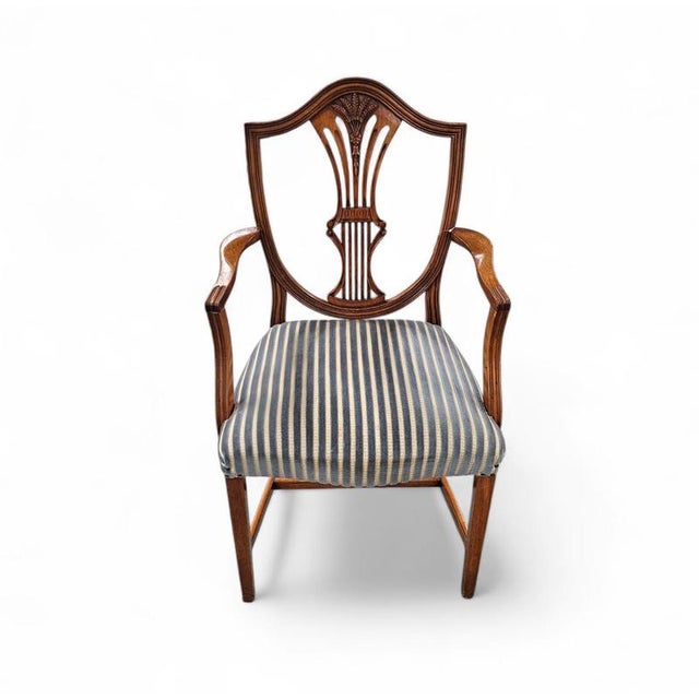 English Mahogany Hepplewhite Chairs, 1920s, Set of 6 For Sale - Image 3 of 18