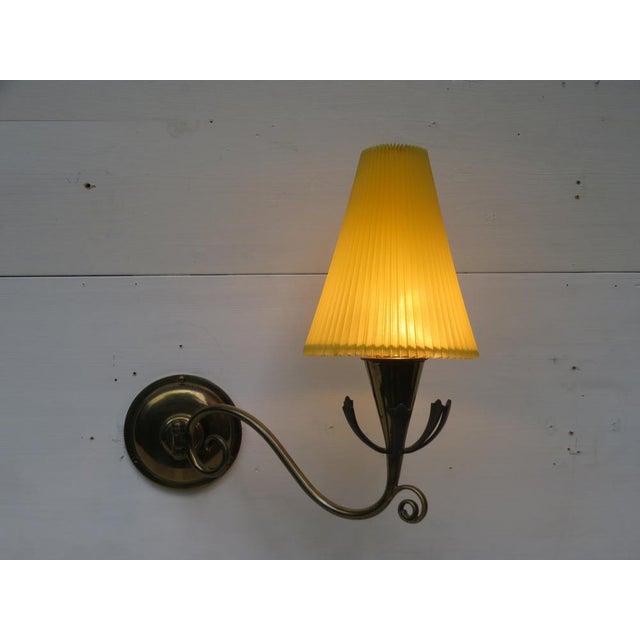Gold Vintage Wall Lamp in Brass, 1950s For Sale - Image 8 of 18
