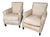 Pair of Rustic Style Hide Covered Club Chairs For Sale