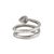 Metal 18k White Gold 1.07ct Diamond Spiral Wrap Pear Halo Flexible Band Ring, Size 7.5 For Sale - Image 7 of 8