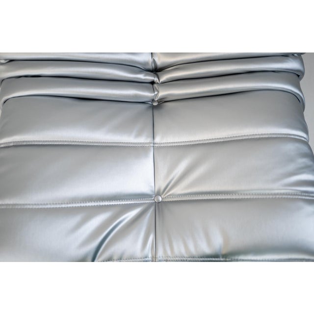 Ligne Roset Silver Togo Lounge Chair by Michel Ducaroy for Ligne Roset For Sale - Image 4 of 7