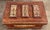 Antique Hand-Painted Wood Trunk Tool Chest For Sale - Image 4 of 12