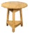 English 19th Century Pine Cricket Table with Circular Top and Triangular Shelf For Sale