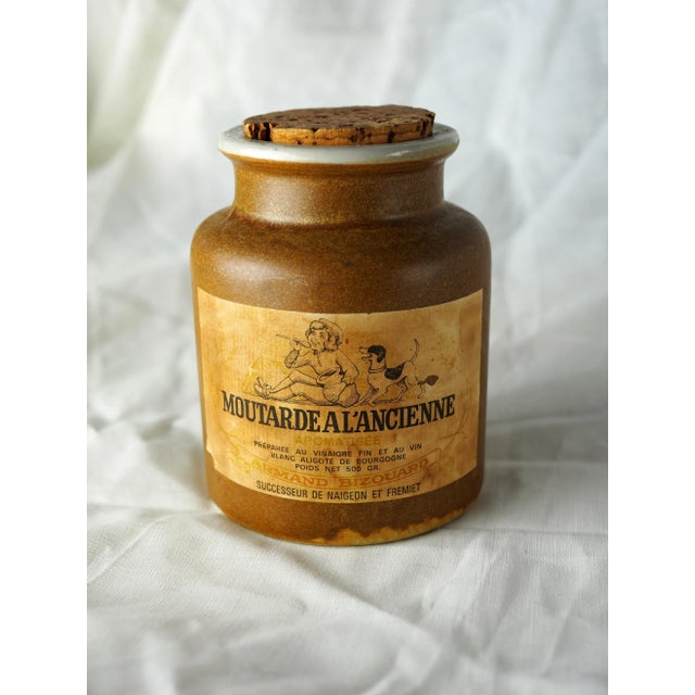 1950s Vintage French Mustard Stoneware Pot For Sale - Image 4 of 11