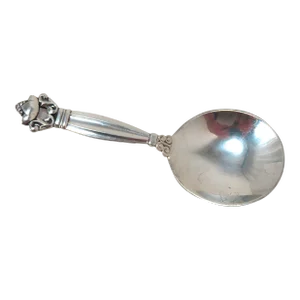 Antique Early 20th Century Georg Jensen Denmark Sterling Silver Tea Caddy Spoon