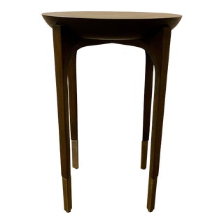 Kara Mann for Baker Walnut Finished Cradle Accent Table For Sale