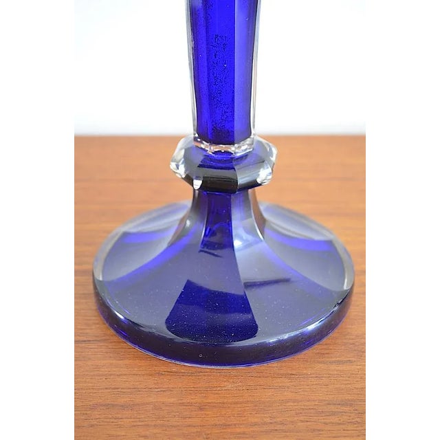 Art Nouveau Scandinavian Blue Glass Vase, Denmark, 1890s For Sale - Image 6 of 7