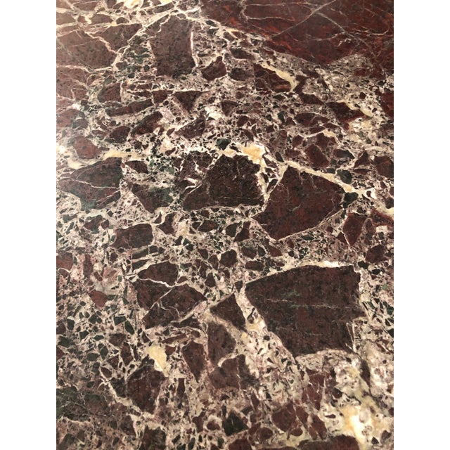 Anglo Indian Square Carved Wood & Marble Top Coffee Table For Sale - Image 10 of 12