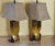 Mid-Century Modern Style Twisted Wood Look Table Lamps With Suede Lamp Shades - a Pair For Sale - Image 4 of 12