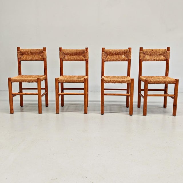 Chairs in Fir Wood and Rope by Raffaello Biagetti from Atelier Biagetti, 1970s , Set of 4 For Sale - Image 16 of 18