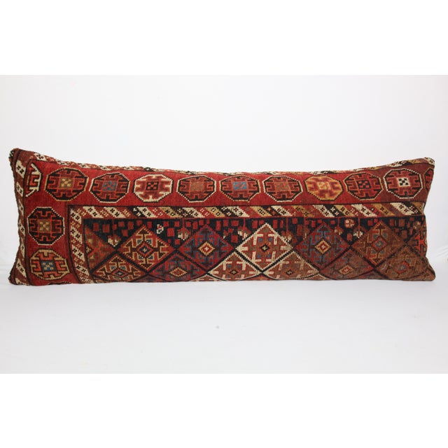 Here i am listing a 100% Handmade double knotted rug pillow cover, made from antique Persian tribal carpet rug. This’s a...