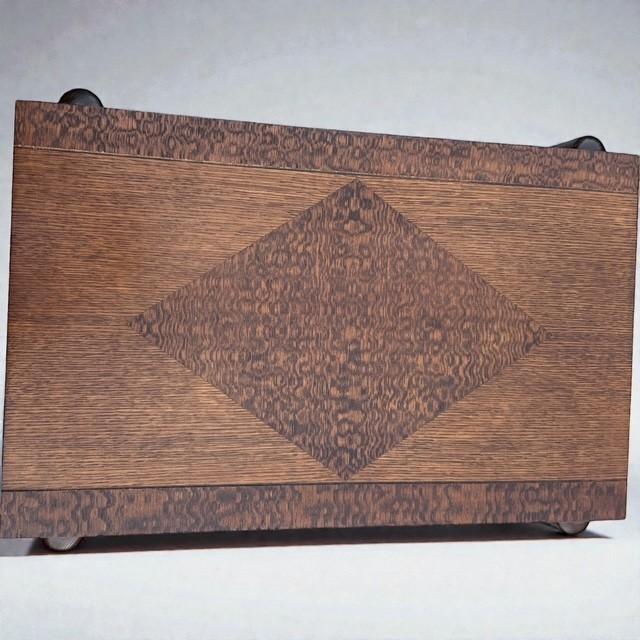 This rare and beautifully refinished 3-piece Lane Acclaim table set from 1955 is a striking example of American Mid-...