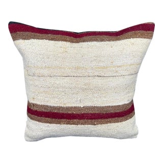 Turkish Hemp Pillow Cushion Natural Beige Brown Cushion Cover 20"x20" For Sale