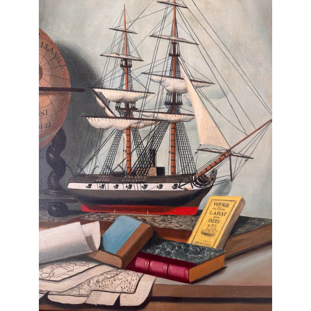1960s Charles Cerny (1892-1965) Grand Nautical Still Life Oil Painting - Framed For Sale In New York - Image 6 of 12
