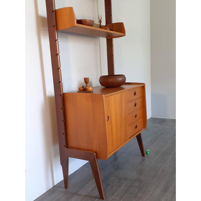 Metal Mid-Century Scandinavian Teak Storage Unit from Ergo, 1960s For Sale - Image 7 of 8