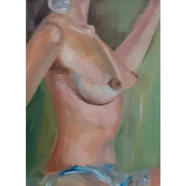 1970s Nude Figure Oil Painting, Ukrainian Artist Artemieva, Canvas For Sale - Image 4 of 6