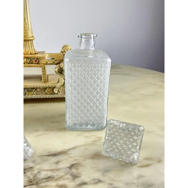 Beige Oil/Vinegar Bottles with Holder, Italy, 1960s, Set of 3 For Sale - Image 8 of 12