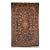 Vintage Kashan Rug, Hand-Knotted Wool & Cotton, Floral Pattern, Navy & Brick-Red, 4x6 For Sale