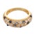 Contemporary Vintage Sapphire Diamond 18k Yellow Gold Ring, Size 4.5 For Sale - Image 3 of 5