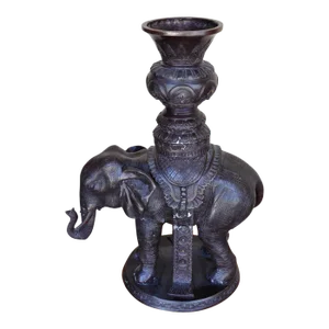 Maitland-Smith Bronze Elephant Sculpture Centerpiece/Vase